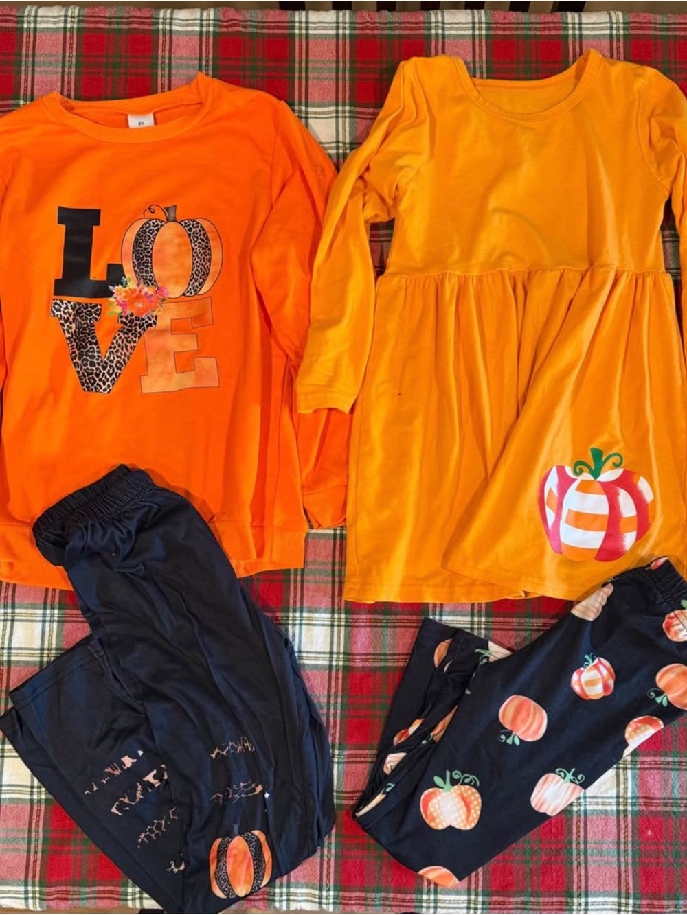 Kids Pumpkin Fall Costume Set (2) Size 8